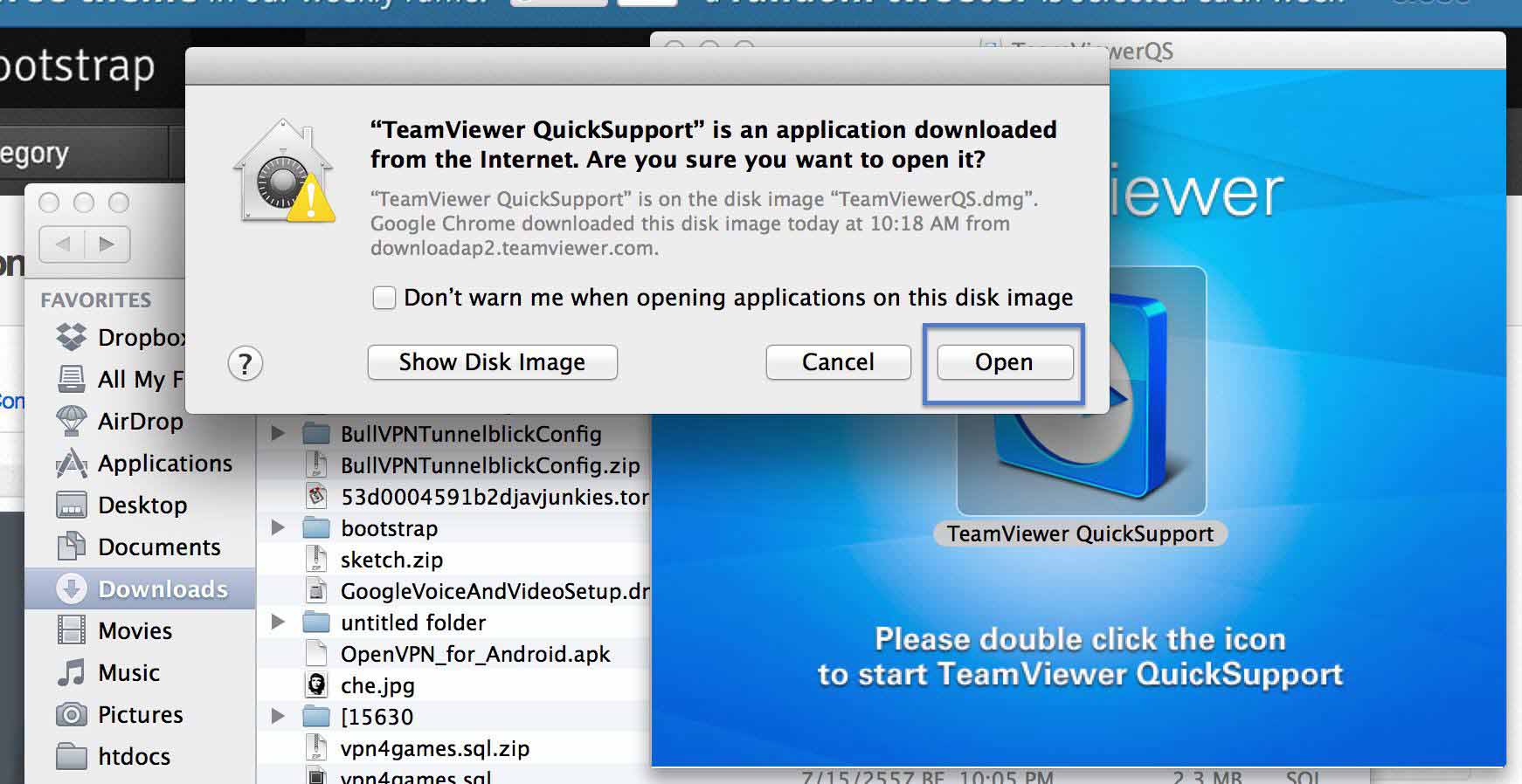 start teamviewer on mac